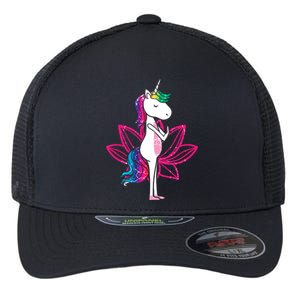 Yoga Cute Unicorn Magical Horse Retro Fitness Unicorns Gift Flexfit Unipanel Trucker Cap