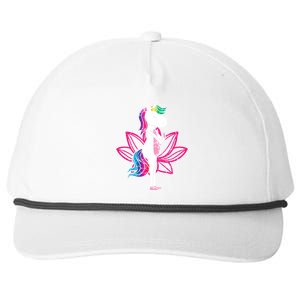 Yoga Cute Unicorn Magical Horse Retro Fitness Unicorns Gift Snapback Five-Panel Rope Hat