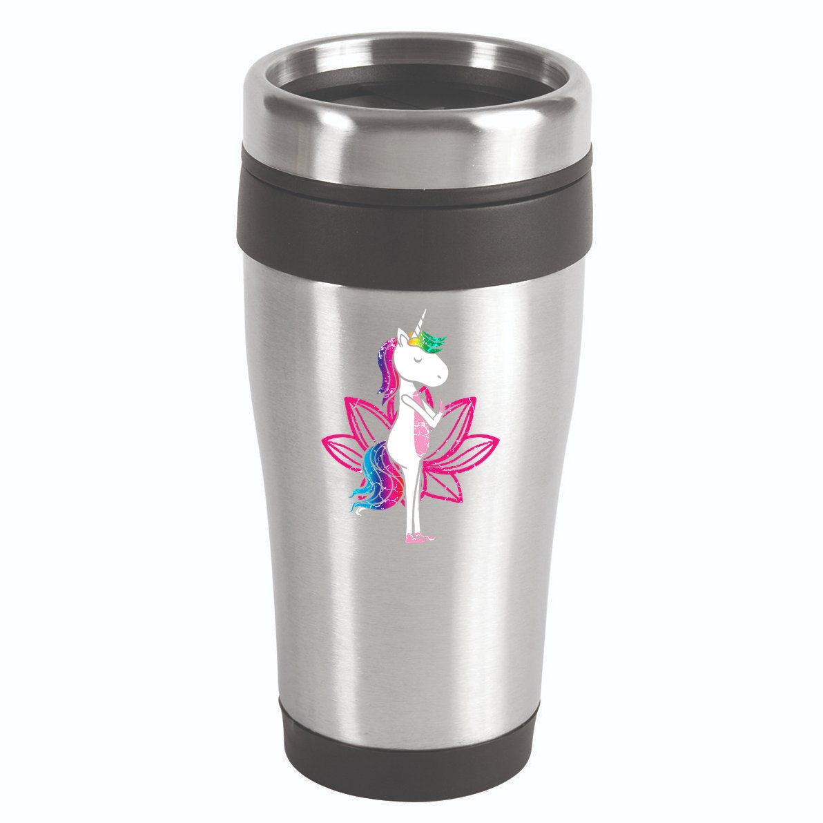 Yoga Cute Unicorn Magical Horse Retro Fitness Unicorns Gift 16oz Travel Tumbler