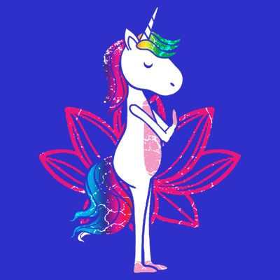 Yoga Cute Unicorn Magical Horse Retro Fitness Unicorns Gift T-Shirt