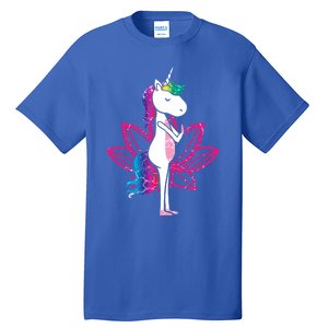 Yoga Cute Unicorn Magical Horse Retro Fitness Unicorns Gift Tall T-Shirt