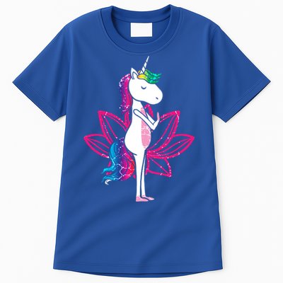 Yoga Cute Unicorn Magical Horse Retro Fitness Unicorns Gift Tall T-Shirt
