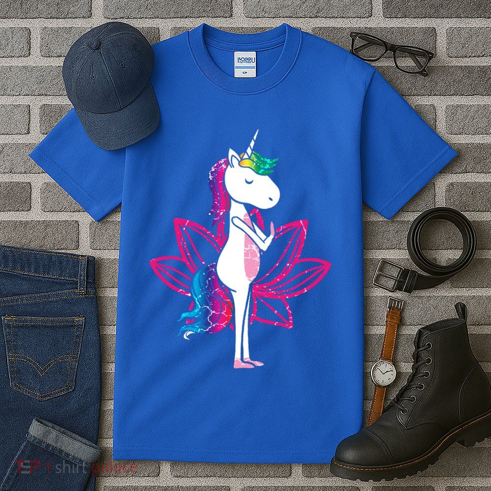 Yoga Cute Unicorn Magical Horse Retro Fitness Unicorns Gift Tall T-Shirt