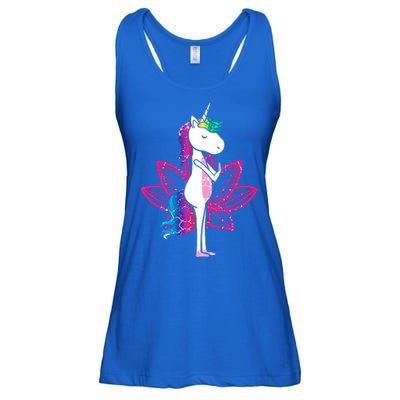 Yoga Cute Unicorn Magical Horse Retro Fitness Unicorns Gift Ladies Essential Flowy Tank