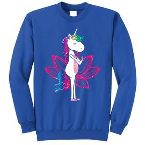 Yoga Cute Unicorn Magical Horse Retro Fitness Unicorns Gift Tall Sweatshirt