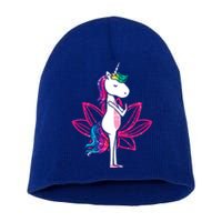 Yoga Cute Unicorn Magical Horse Retro Fitness Unicorns Gift Short Acrylic Beanie