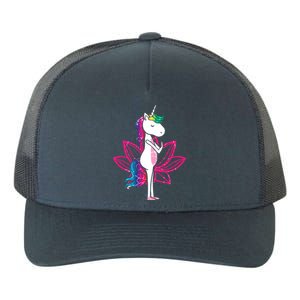 Yoga Cute Unicorn Magical Horse Retro Fitness Unicorns Gift Yupoong Adult 5-Panel Trucker Hat