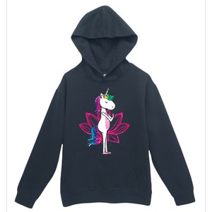 Yoga Cute Unicorn Magical Horse Retro Fitness Unicorns Gift Urban Pullover Hoodie