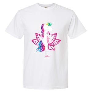 Yoga Cute Unicorn Magical Horse Retro Fitness Unicorns Gift Garment-Dyed Heavyweight T-Shirt