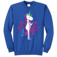 Yoga Cute Unicorn Magical Horse Retro Fitness Unicorns Gift Cute Gift Sweatshirt