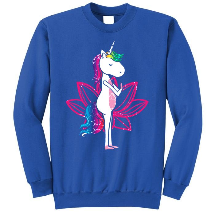 Yoga Cute Unicorn Magical Horse Retro Fitness Unicorns Gift Cute Gift Sweatshirt