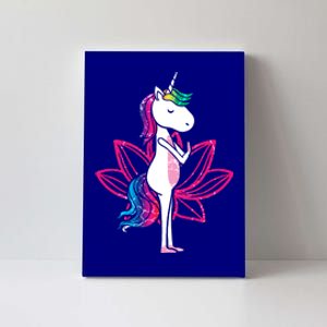 Yoga Cute Unicorn Magical Horse Retro Fitness Unicorns Gift Cute Gift Canvas