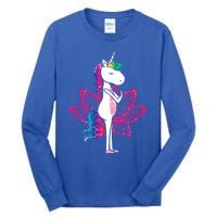 Yoga Cute Unicorn Magical Horse Retro Fitness Unicorns Gift Cute Gift Tall Long Sleeve T-Shirt