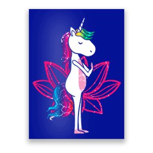 Yoga Cute Unicorn Magical Horse Retro Fitness Unicorns Gift Cute Gift Poster