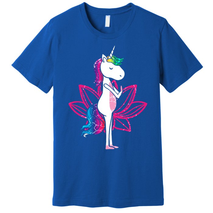 Yoga Cute Unicorn Magical Horse Retro Fitness Unicorns Gift Cute Gift Premium T-Shirt