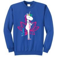 Yoga Cute Unicorn Magical Horse Retro Fitness Unicorns Gift Cute Gift Tall Sweatshirt