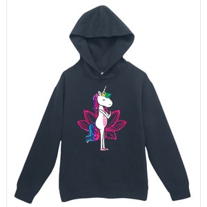 Yoga Cute Unicorn Magical Horse Retro Fitness Unicorns Gift Cute Gift Urban Pullover Hoodie