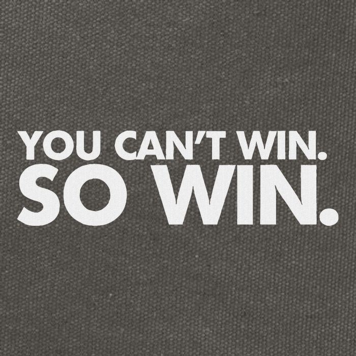 You CanT Win So Win Cotton Canvas Backpack