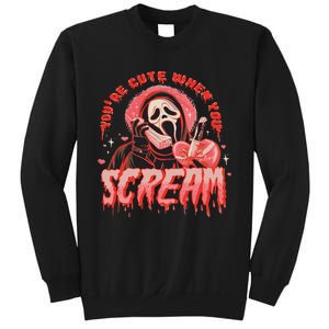 Youre Cute When You Scream Horror Movie Scream Halloween Sweatshirt