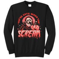 Youre Cute When You Scream Horror Movie Scream Halloween Sweatshirt