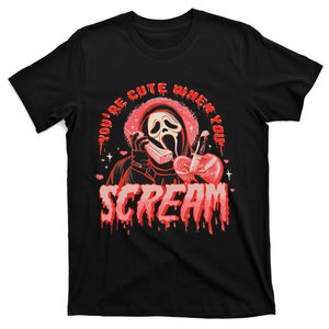 Youre Cute When You Scream Horror Movie Scream Halloween T-Shirt