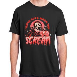 Youre Cute When You Scream Horror Movie Scream Halloween Adult ChromaSoft Performance T-Shirt