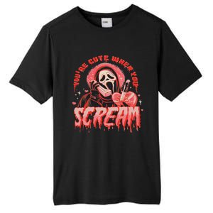 Youre Cute When You Scream Horror Movie Scream Halloween Tall Fusion ChromaSoft Performance T-Shirt