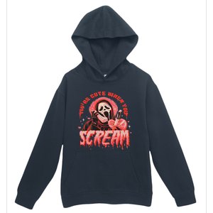 Youre Cute When You Scream Horror Movie Scream Halloween Urban Pullover Hoodie