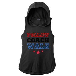 Yes Coach Walz Kamala Harris Tim Walz 2024 Ladies PosiCharge Tri-Blend Wicking Draft Hoodie Tank