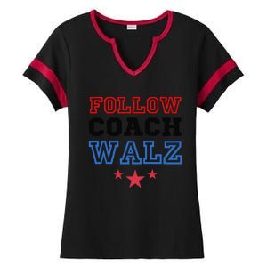 Yes Coach Walz Kamala Harris Tim Walz 2024 Ladies Halftime Notch Neck Tee