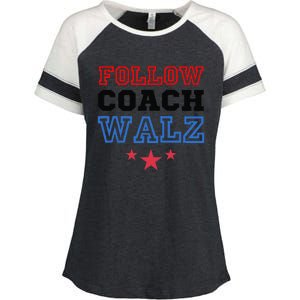 Yes Coach Walz Kamala Harris Tim Walz 2024 Enza Ladies Jersey Colorblock Tee