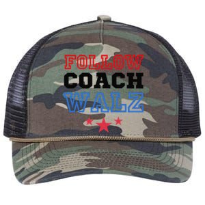 Yes Coach Walz Kamala Harris Tim Walz 2024 Retro Rope Trucker Hat Cap