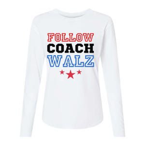 Yes Coach Walz Kamala Harris Tim Walz 2024 Womens Cotton Relaxed Long Sleeve T-Shirt