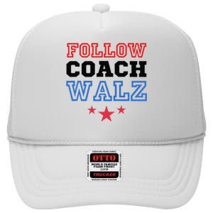 Yes Coach Walz Kamala Harris Tim Walz 2024 High Crown Mesh Back Trucker Hat