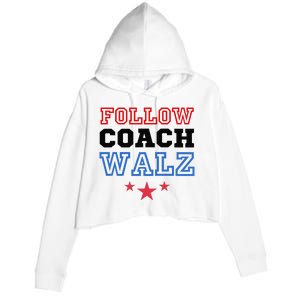 Yes Coach Walz Kamala Harris Tim Walz 2024 Crop Fleece Hoodie