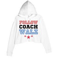 Yes Coach Walz Kamala Harris Tim Walz 2024 Crop Fleece Hoodie