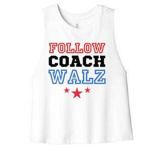 Yes Coach Walz Kamala Harris Tim Walz 2024 Women's Racerback Cropped Tank