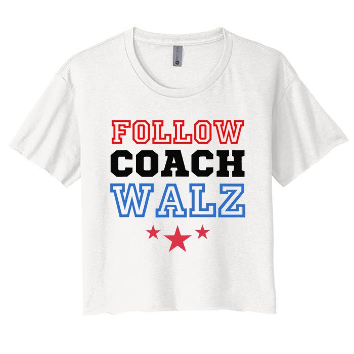 Yes Coach Walz Kamala Harris Tim Walz 2024 Women's Crop Top Tee