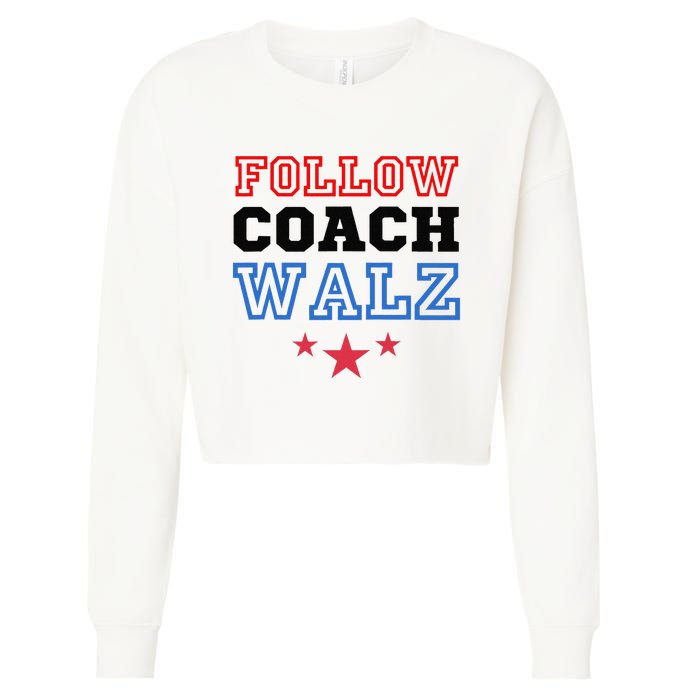 Yes Coach Walz Kamala Harris Tim Walz 2024 Cropped Pullover Crew