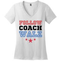 Yes Coach Walz Kamala Harris Tim Walz 2024 Women's V-Neck T-Shirt