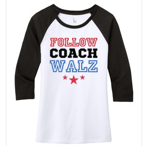 Yes Coach Walz Kamala Harris Tim Walz 2024 Women's Tri-Blend 3/4-Sleeve Raglan Shirt