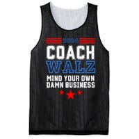 Yes Coach Walz Mind Your Own Damn Business Tim Walz Speech Mesh Reversible Basketball Jersey Tank