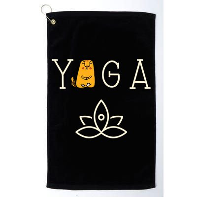 Yoga Cat With Lotus Pose Gift Golf Towel