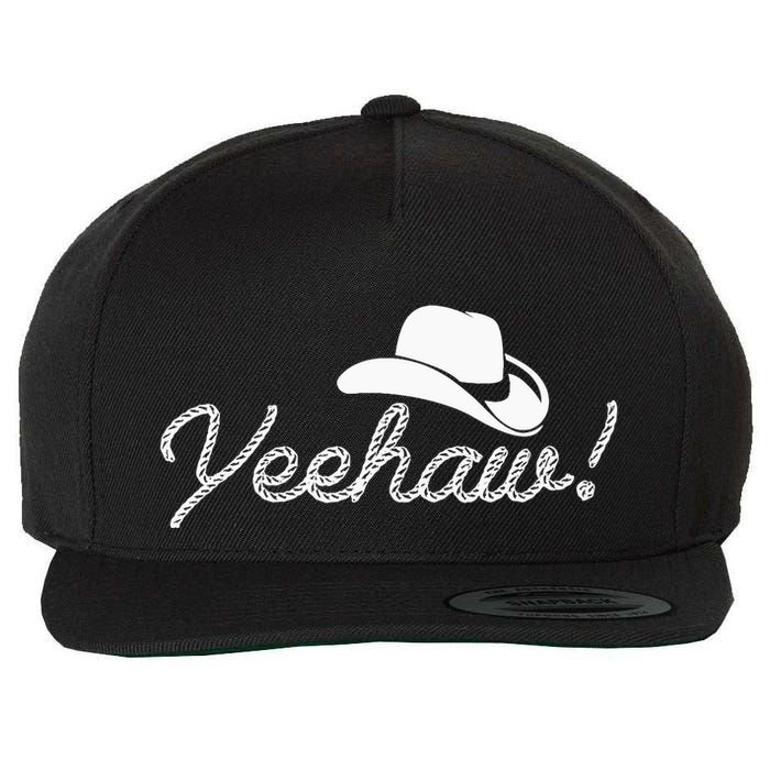 Yeehaw Cowboy Wool Snapback Cap