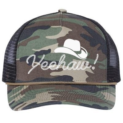 Yeehaw Cowboy Retro Rope Trucker Hat Cap