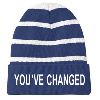 You've Changed Striped Beanie with Solid Band