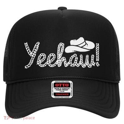 Yeehaw Cowboy High Crown Mesh Back Trucker Hat