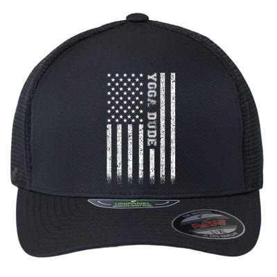 Yoga Dude American Flag Great Gift Flexfit Unipanel Trucker Cap