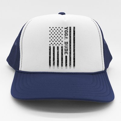 Yoga Dude American Flag Great Gift Trucker Hat