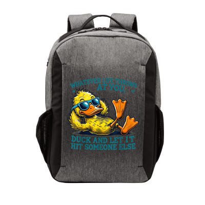 Yellow Duck And Let It Hit Someone Else Vector Backpack